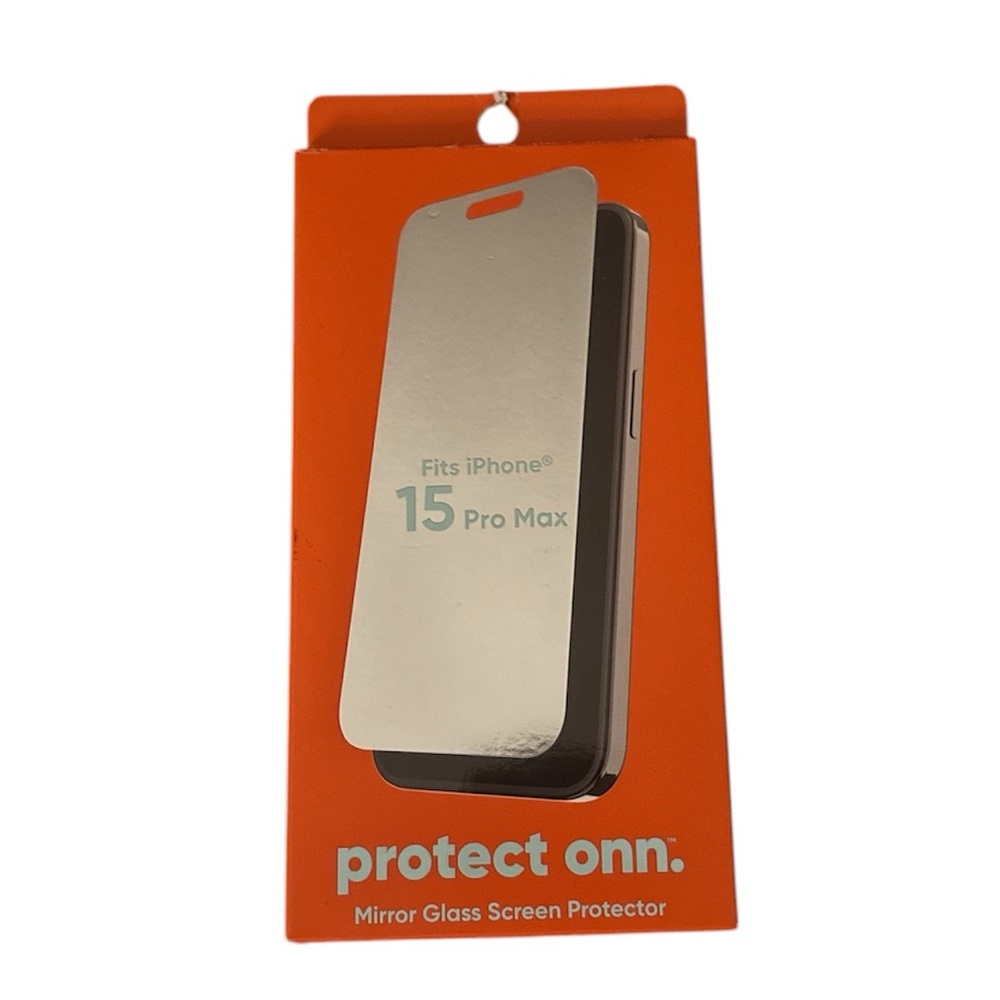 onn. Mirror Glass Screen Protector for the iPhone 15 Pro Max NWT/ NIP